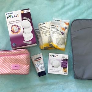 maternity bundle- nursing pads, milk cooler, etc